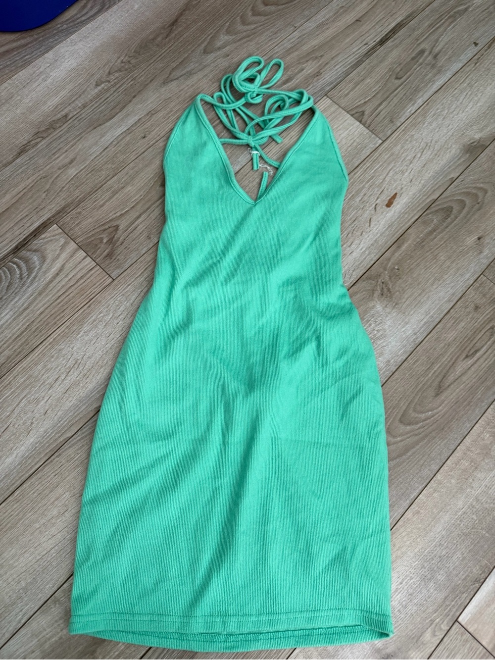 SHEIN Mint Halter Strappy Bodycon Mini Dress